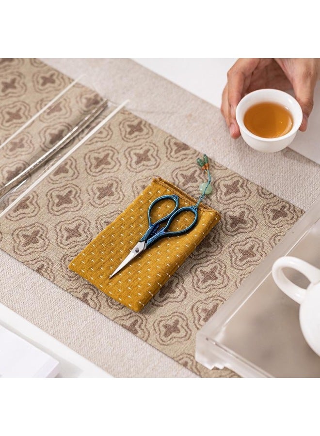 Two One Stainless Steel Tea Scissors Retro Rock Tea Tieguanyin Tea Bag Small Scissors Chinese Tea Art Tea Ceremony Accessories-Color:Color  - Image 3