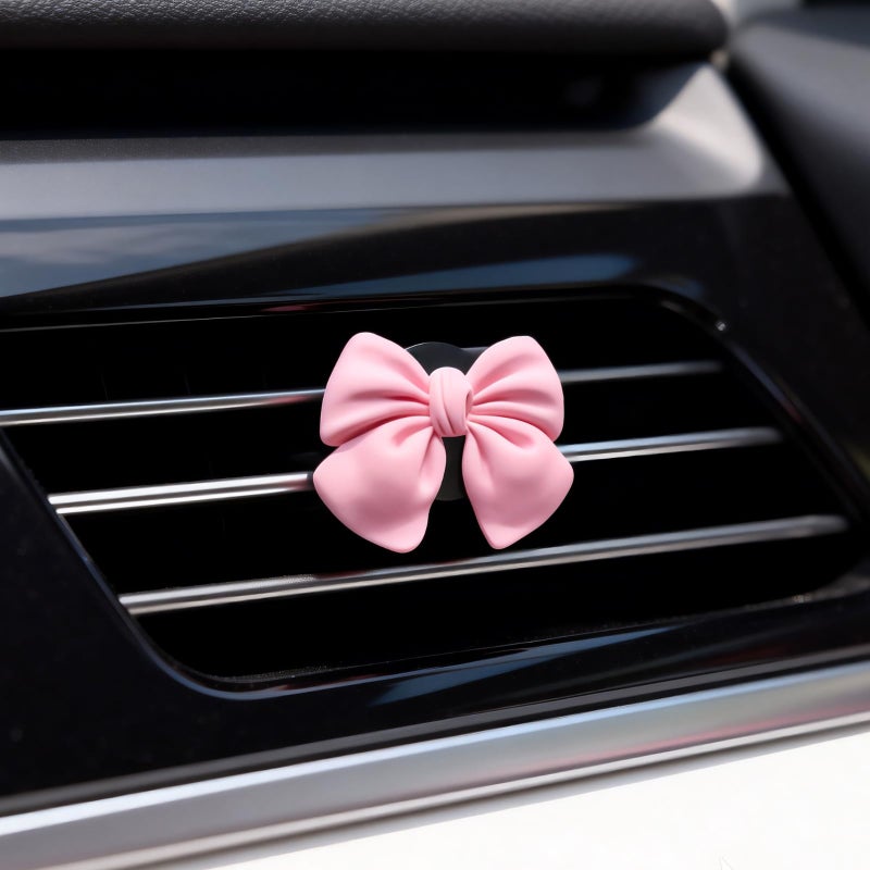 Car Air Freshener: 6pcs Pink Bow Design - Long-Lasting Fragrance Diffusion, Multi-Scene Versatility Auto Fragrance for Women, Car Decor, Home, Office - Image 2