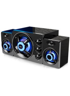 SADA SADA D-208 3 in 1 Home Speaker Set Super Bass Subwoofer with Colorful LED Light 3.5mm Wired Speakers USB Powered  - Image 1