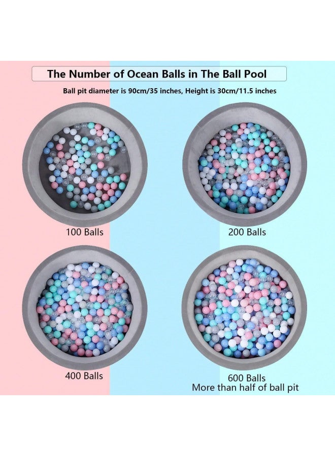 MoonxHome MoonxHome Ball Pit Balls for Toddlers, BPA Free Crush Proof Plastic Toy Balls for Ball Pit, Children's Pool Water Toys, Ideal Gift for Christmas Balls for Play Tent 2.15" Pack of 100 Mocha Tricolor  - Image 3