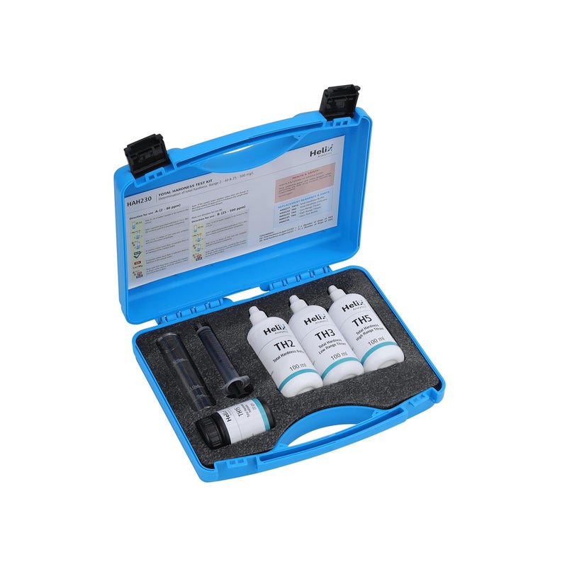 Helix Total Hardness test kit Quick and Easy Hard Water Test for soft water & Hard Water. Determination of Total Hardness Test Range 2-40, 25-500, mg/l as CaCO3 (250 Test) - Image 2