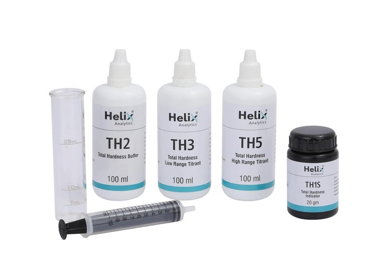 Helix Total Hardness test kit Quick and Easy Hard Water Test for soft water & Hard Water. Determination of Total Hardness Test Range 2-40, 25-500, mg/l as CaCO3 (250 Test) - Image 3