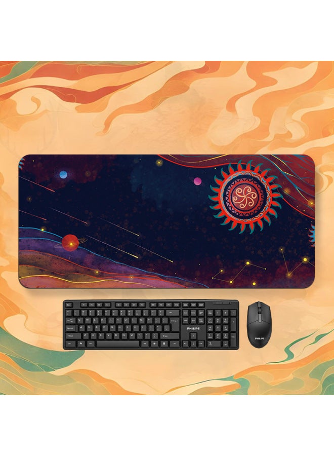 Magic Array Mouse Pad Oversized Girl Cartoon Office Computer Desk Pad Dormitory Laptop Keyboard Pad Edge Lock