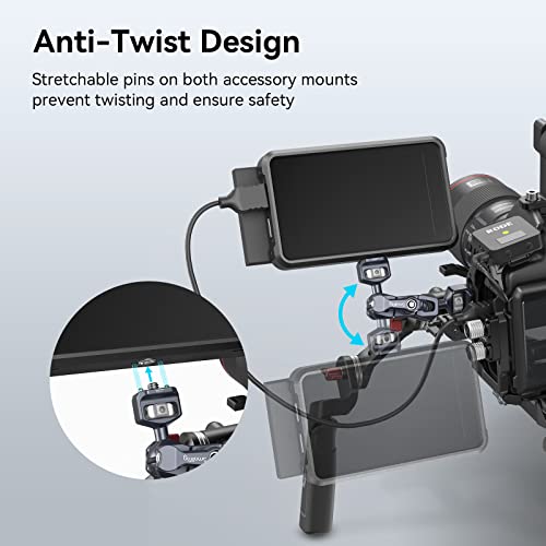 SmallRig Camera Magic Arm, Flexible Articulating Arm with 1/4 Screws, Field Monitor Mount with Dual Ballhead, Aluminum - 3873, Black - Image 3