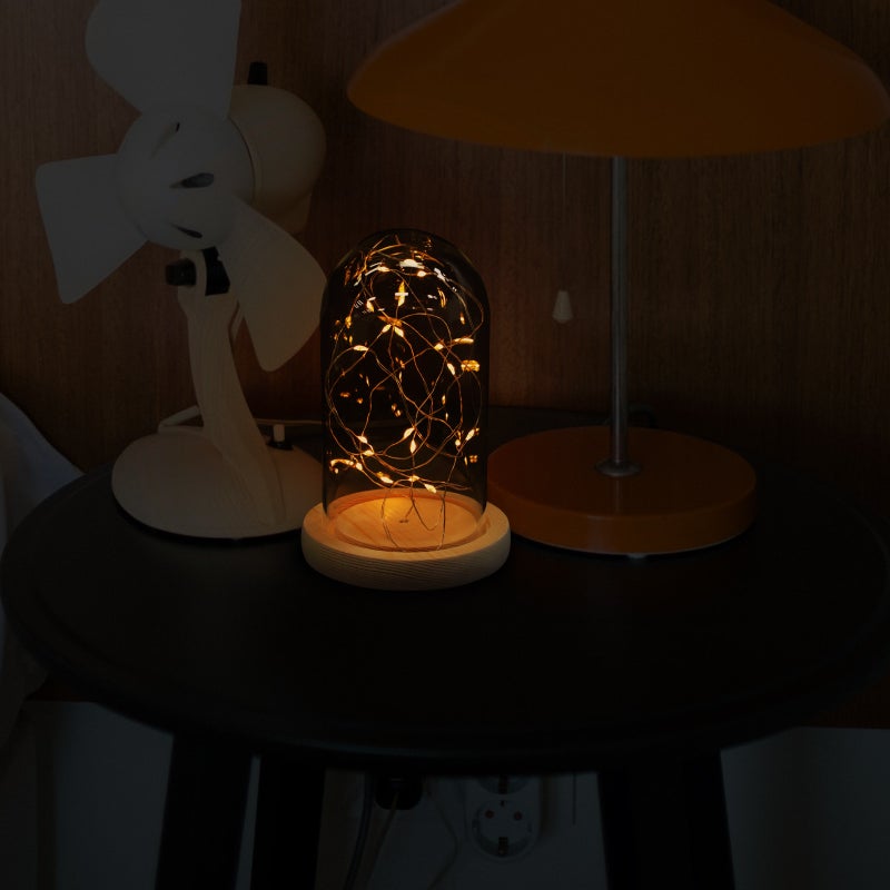 1PC Glass Dome Adornment Chic Glass Cover String Light Decoration - Image 2