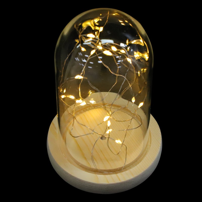 1PC Glass Dome Adornment Chic Glass Cover String Light Decoration - Image 1