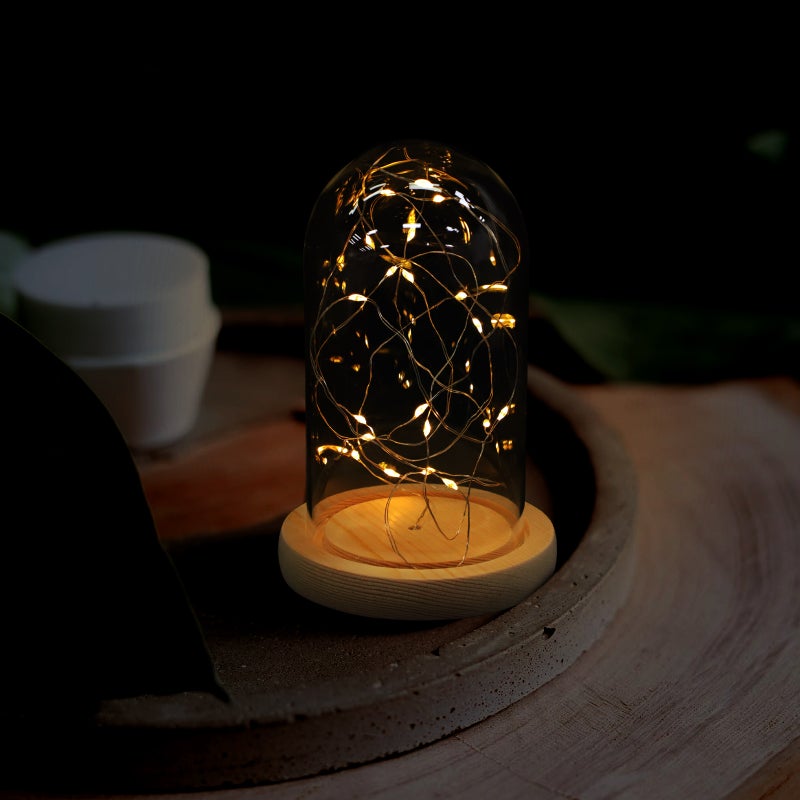 1PC Glass Dome Adornment Chic Glass Cover String Light Decoration - Image 4