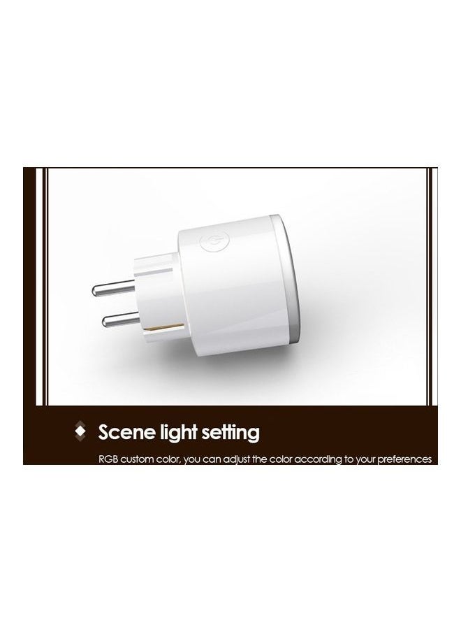 NIBEMINENT - WiFi Compatible Socket with Smart Life App White - Image 1