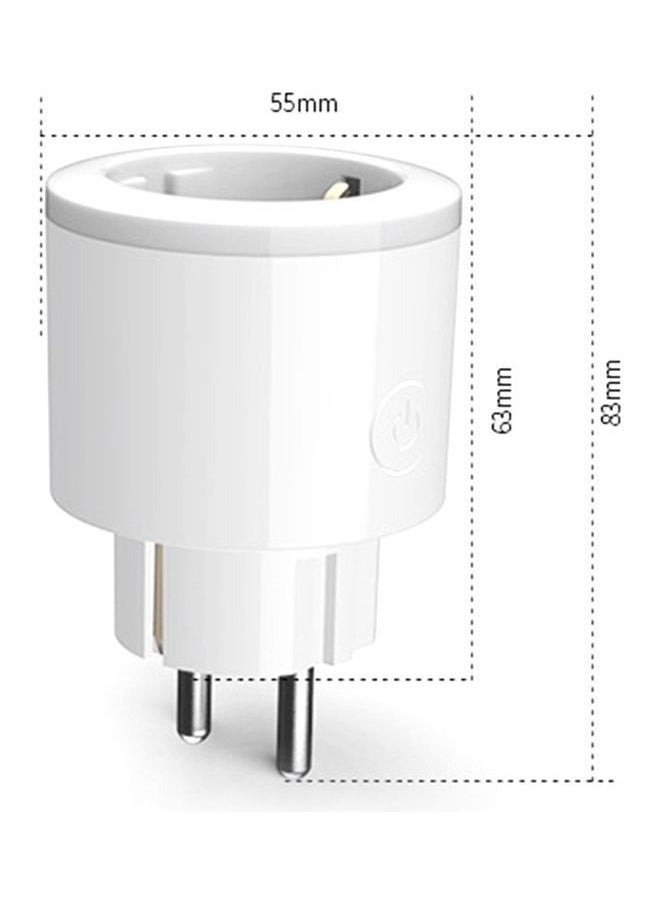NIBEMINENT - WiFi Compatible Socket with Smart Life App White - Image 1