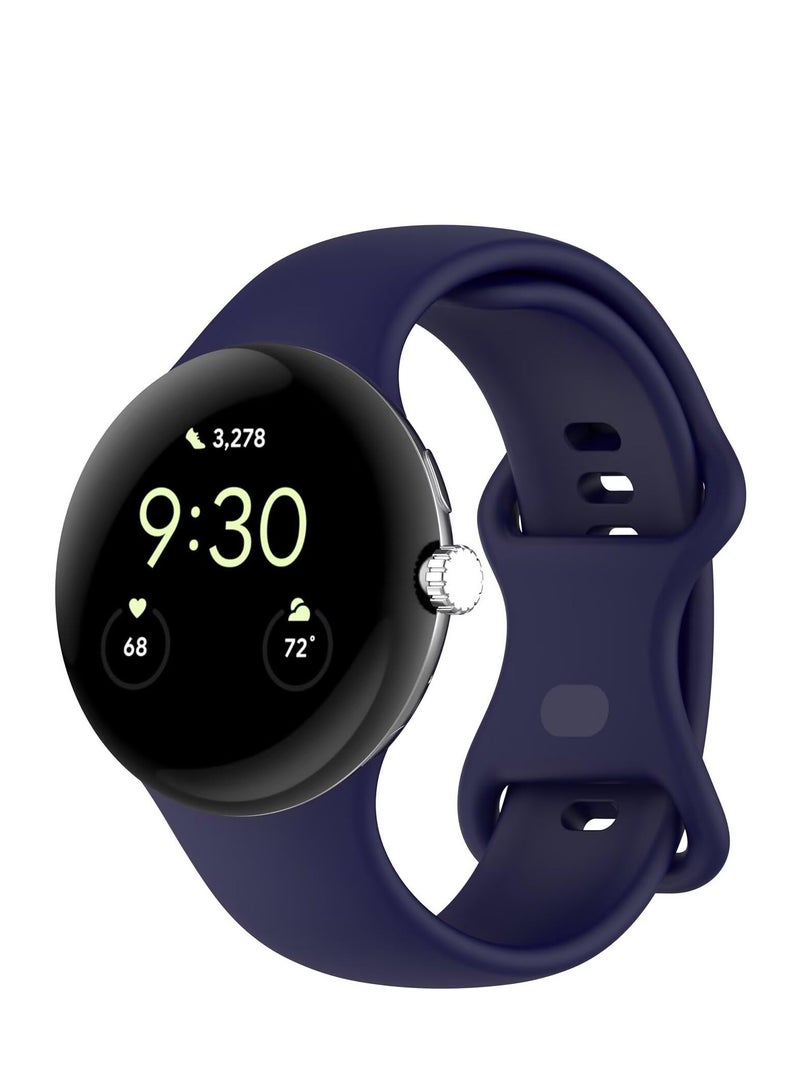Silicone Strap For Google Pixel Watch 3 45mm Replacement Sport Bracelet for Google Pixel Watch3 Smart Band Accessories L Size (Original Blue) - Image 1