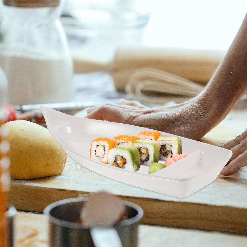Melamine Sushi Boat Serving Tray Small Japanese Style Seafood Fruit Platter - Image 5