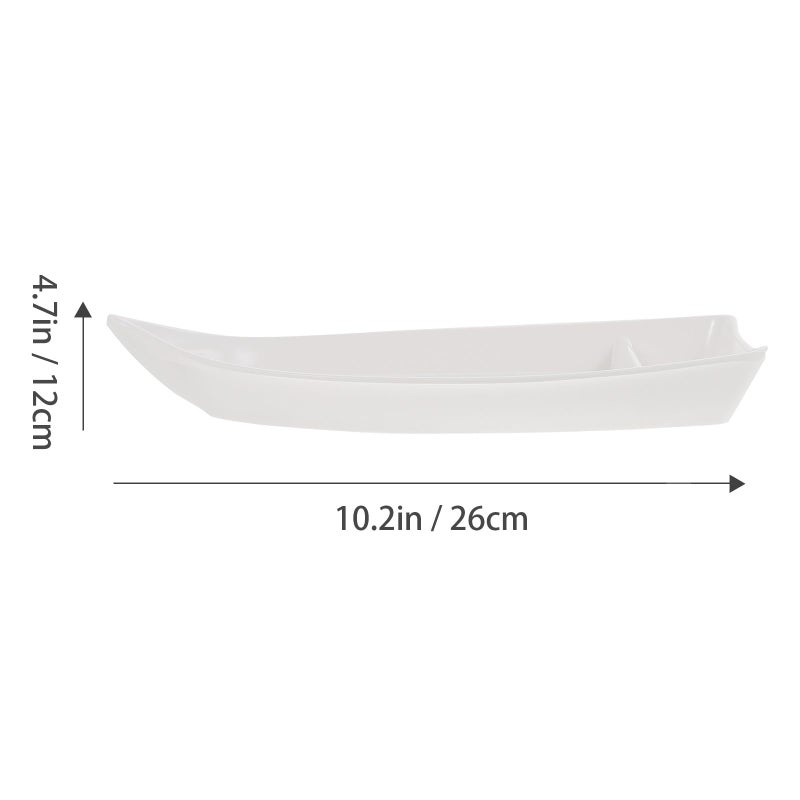 Melamine Sushi Boat Serving Tray Small Japanese Style Seafood Fruit Platter - Image 3