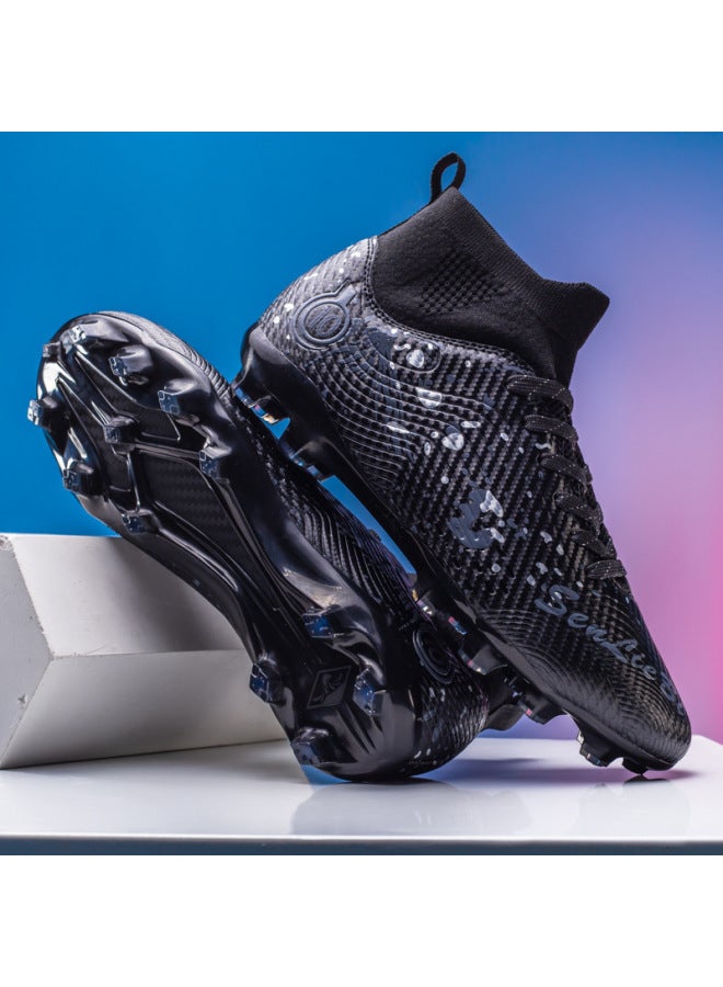 High-top Soccer Shoes For Boys And Girls, Turf Shoes Tf, Adult Training Shoes, Breathable And Anti-slip Long Studs Professional Sports Shoes