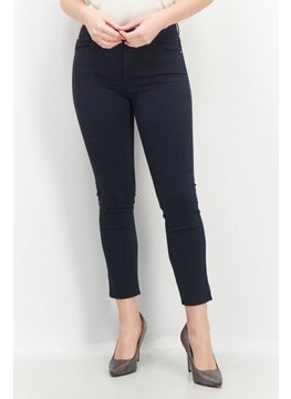 Women Skinny Fit Solid Stretchable Jeans, Dark Navy