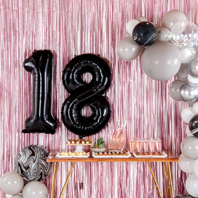 Restaurantware-Balloonify 40 Inch Number Balloon, 1 Large Digital Party Balloon - Number 1, Self-Sealing, Black Foil Mylar Balloon, Hanging Loop, Decoration For Birthday, Wedding, Or Graduation - Image 4