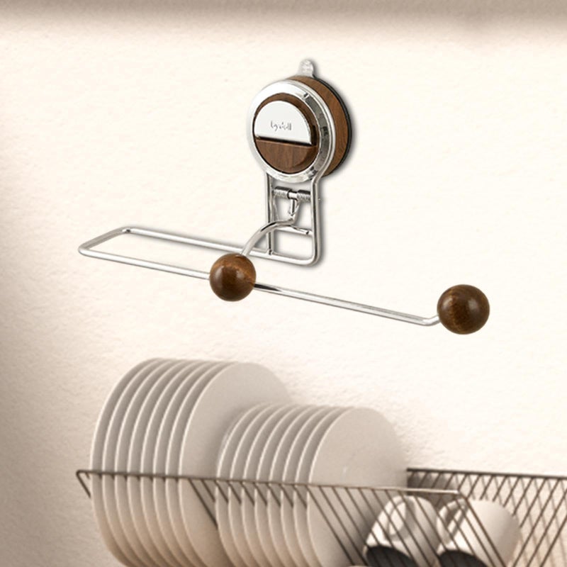 MERISHOPP Paper Towel Holder Metal Paper Towel Roll Holder for Workbench Workbench Walnut| Storage Rack | Wall Mounted Rack | Kitchen Organizer - Image 4