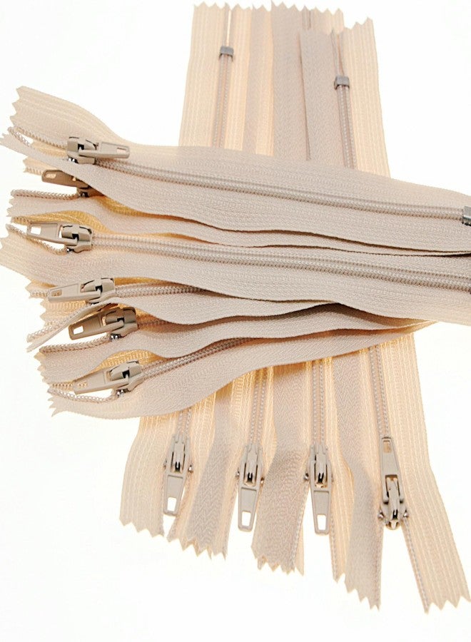 SHUNLI #3 Beige Nylon Coil Zipper Closed End Zippers Bulk for DIY Tailor Sewing Crafts,Bags,Purses(20 PCS/Pack,16 Inch) SHUNLI - Image 2
