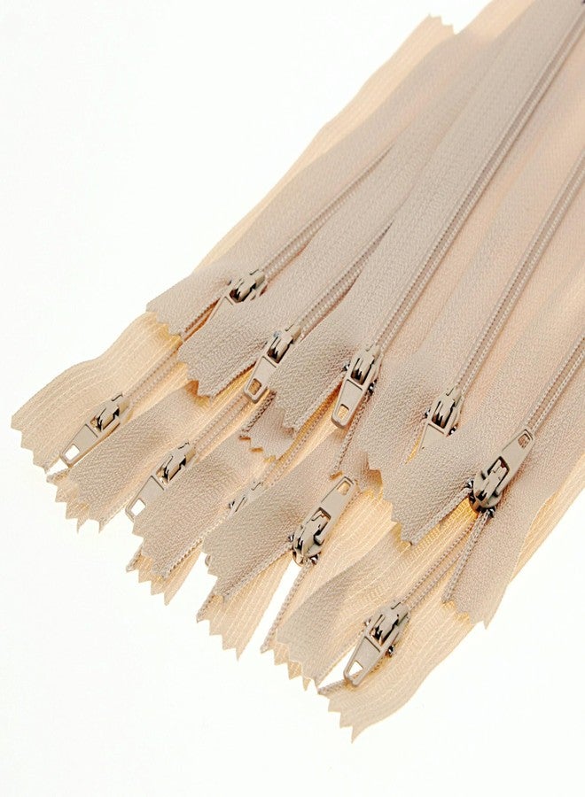 SHUNLI #3 Beige Nylon Coil Zipper Closed End Zippers Bulk for DIY Tailor Sewing Crafts,Bags,Purses(20 PCS/Pack,16 Inch) SHUNLI - Image 1