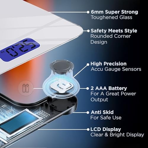 Dr Trust USA Elegance Personal Digital Electronic Body Weight Machine for Human Body 180kg Capacity Weighing Scale-514 Quick Grey - Image 3