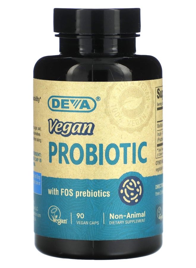 Deva Vegan Probiotic with FOS Prebiotic 90 Vegan Caps 