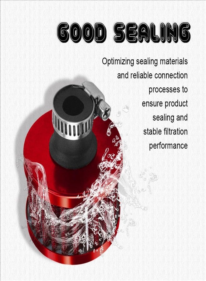 HAOBO Universal Fit Air Intake Filter, 12mm, Red - Image 3