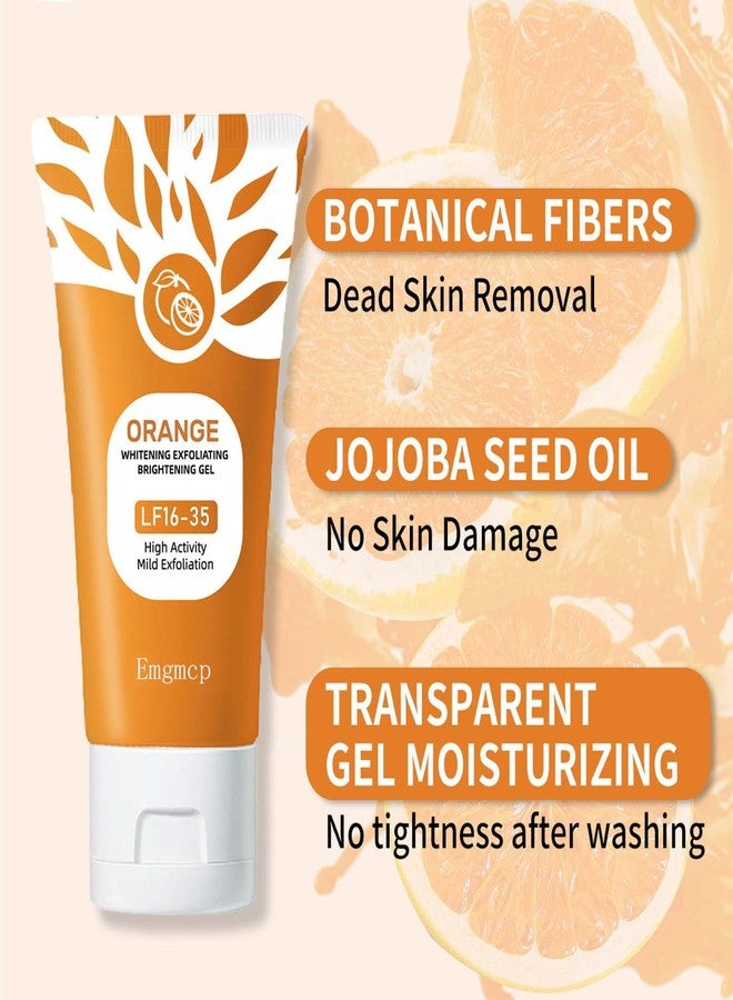 Emgmcp Orange Exfoliating Gel for Face & Body | Deep Pore Cleansing to Remove Blackheads, Moisturizing Scrub with Enzymes for Smooth & Radiant Skin, Gentle Exfoliator All Skin Types (2pc, 50g - Image 4