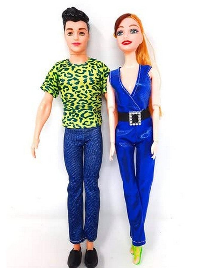 Tickles Tickles Sweet Boy & Girl Couple Set of 2 Plastic Dolls for Kids Room & Home Decoration (Design May Vary Size: 30 cm)  - Image 2
