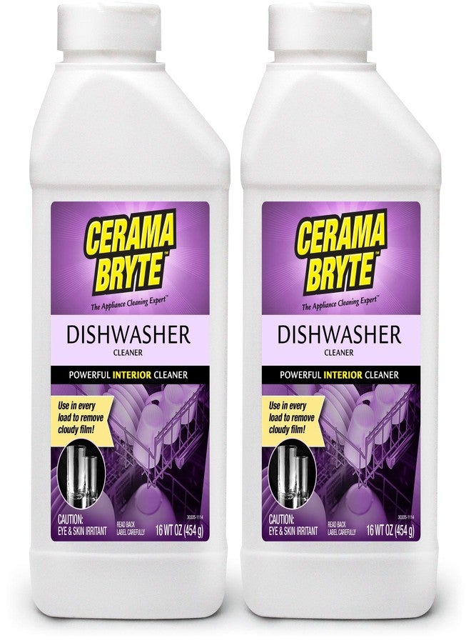 Cerama Bryte Dishwasher Cleaner, 16 Ounce (2 Count), Powerful Interior Cleaner, Remove Cloudy Film, Daily Use, Removes Lime Scale and More - Image 1