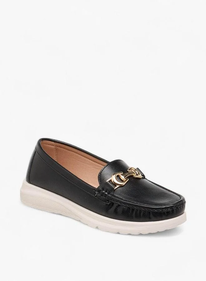 Flora Bella By Shoexpress Metal Accent Slip-On Loafers