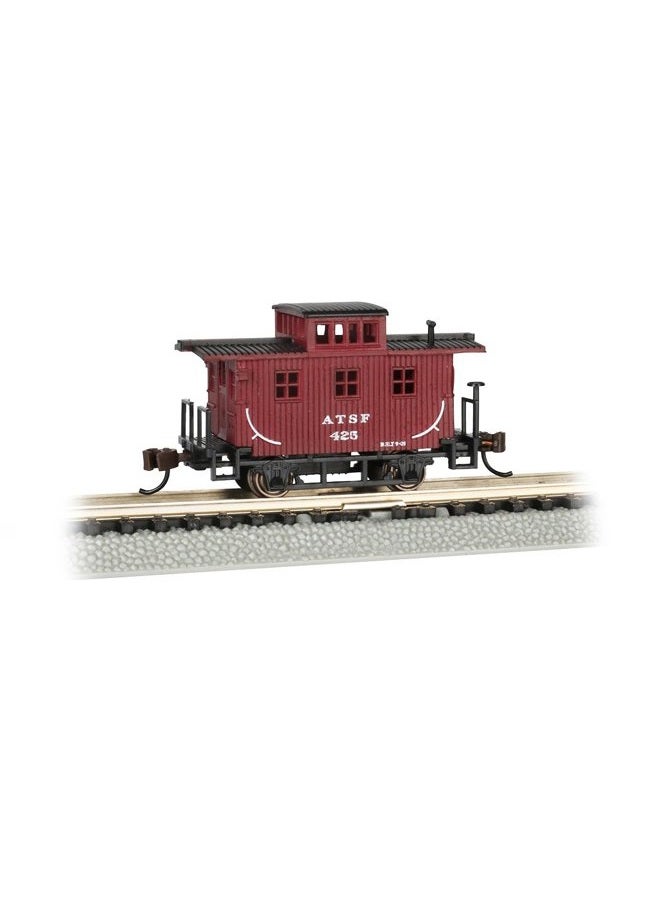 Bachmann Old-Time Caboose - Santa FE - N Scale, Prototypical Oxide Red