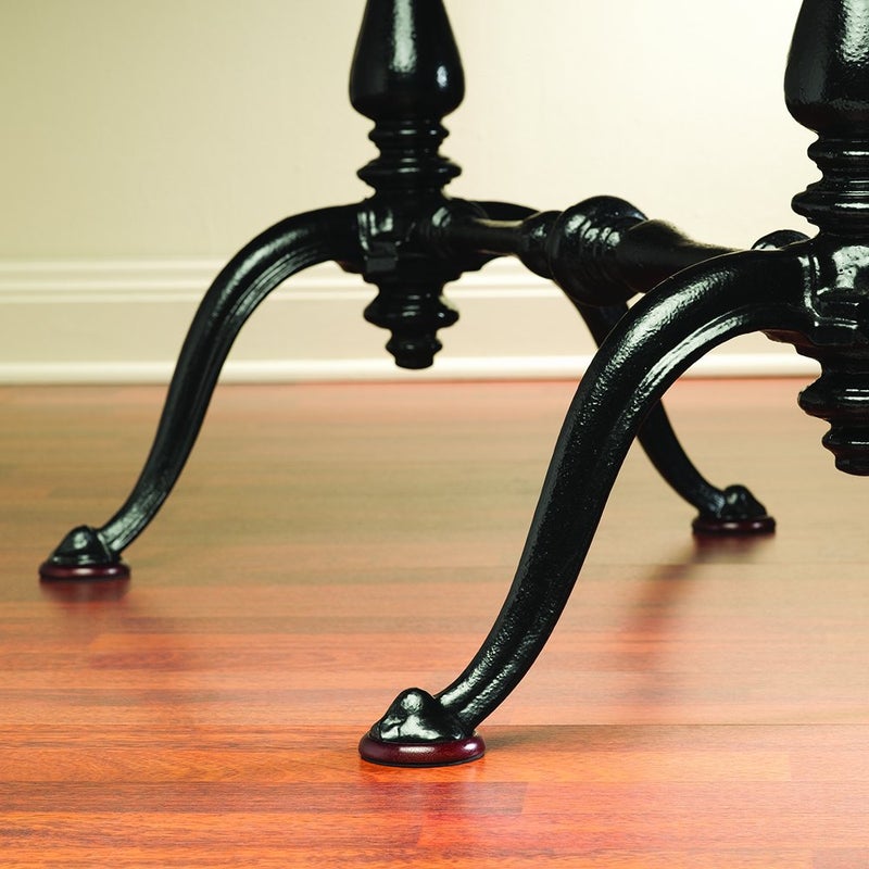 سوفت تاتش أكواب عجلات أثاث خشبية بقاعدة مانعة للانزلاق للسجاد أو الأرضيات الصلبة - تحمي أسطح الأرضيات وتحافظ على الأثاث في مكانه، واقيات أثاث دائرية بقطر 2 بوصة، لون الكرز (4 قطع) - Image 2