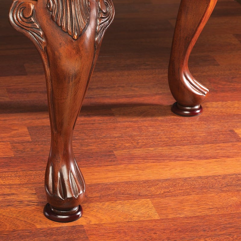 سوفت تاتش أكواب عجلات أثاث خشبية بقاعدة مانعة للانزلاق للسجاد أو الأرضيات الصلبة - تحمي أسطح الأرضيات وتحافظ على الأثاث في مكانه، واقيات أثاث دائرية بقطر 2 بوصة، لون الكرز (4 قطع) - Image 3