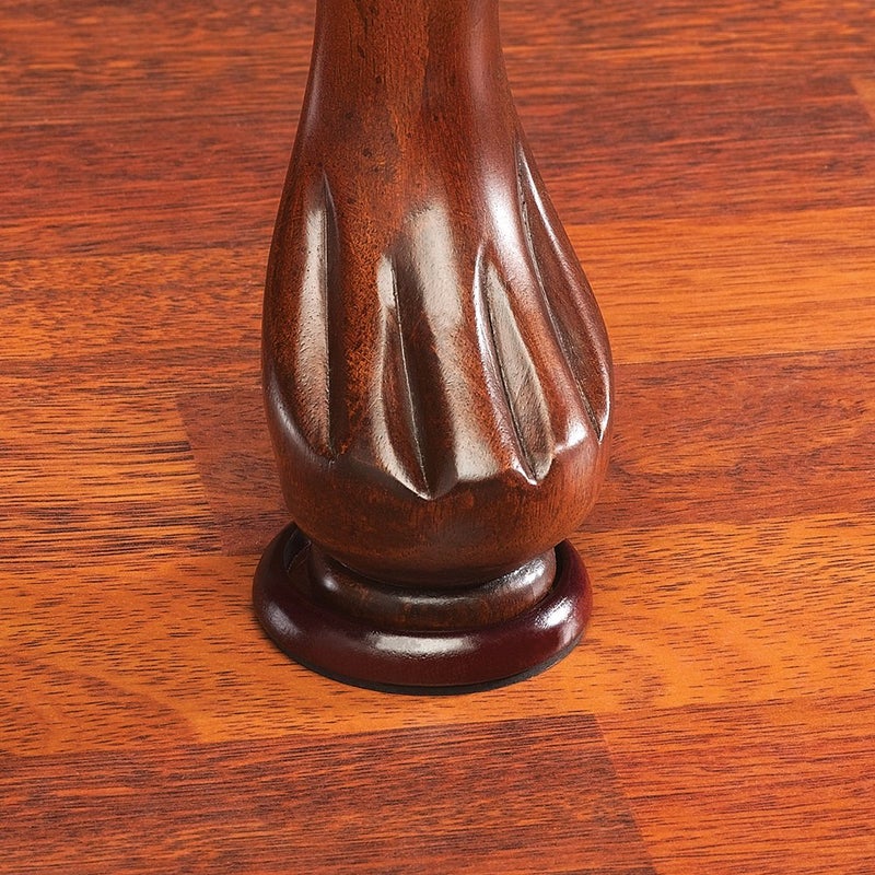 سوفت تاتش أكواب عجلات أثاث خشبية بقاعدة مانعة للانزلاق للسجاد أو الأرضيات الصلبة - تحمي أسطح الأرضيات وتحافظ على الأثاث في مكانه، واقيات أثاث دائرية بقطر 2 بوصة، لون الكرز (4 قطع) - Image 4