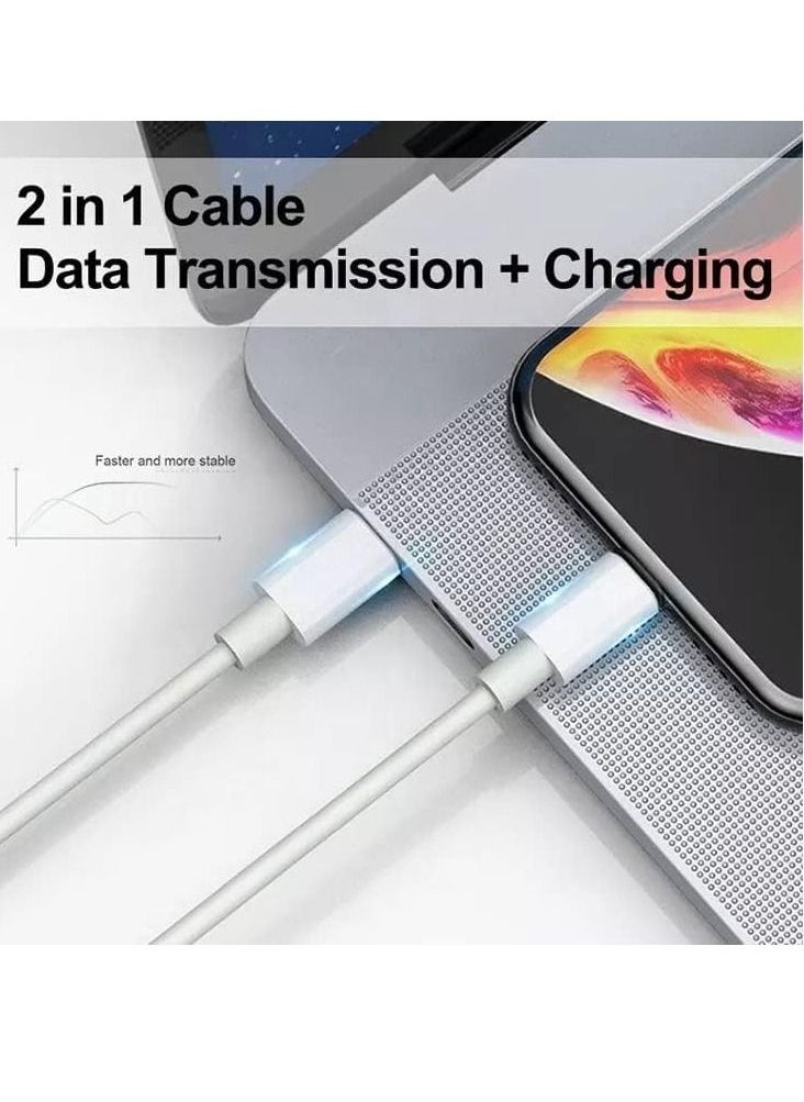 Generic - USB C to Lightning Cable 20W Fast Charging [MFi Certified] Compatible with iPhone 13 Pro Max/12/11 Pro/X/XS/XR/8 Plus/AirPods Pro, 1M, White - Image 1