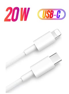 USB C to Lightning Cable 20W Fast Charging [MFi Certified] Compatible with iPhone 13 Pro Max/12/11 Pro/X/XS/XR/8 Plus/AirPods Pro, 1M, White