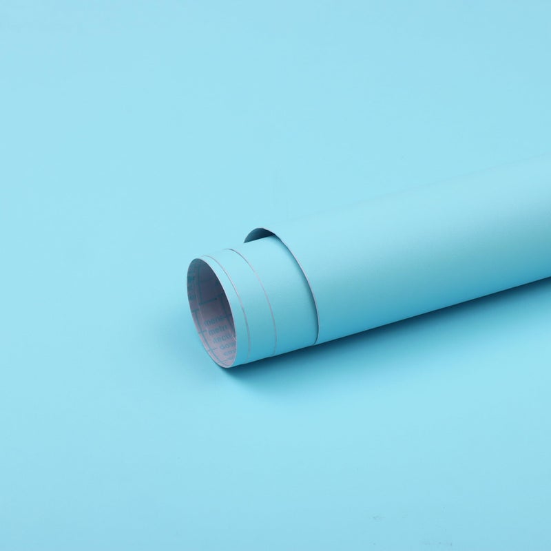 Micpolo 157 x 118 Blue Wallpaper Peel and Stick Light Blue Contact Paper Easy Peel Off Bedroom Bathroom Removable Wallpaper Vinyl Self Adhesive Matte