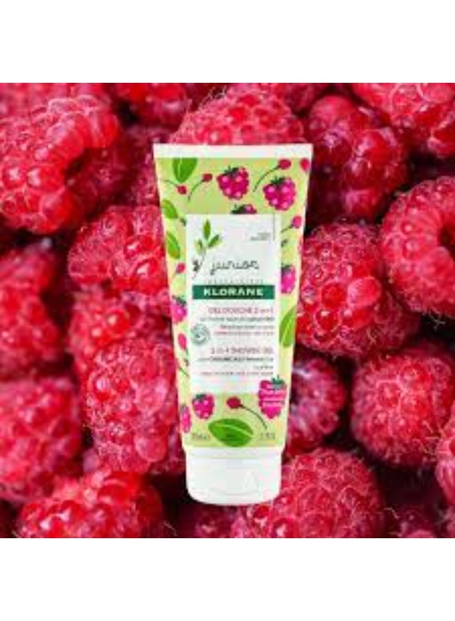 Klorane Junior 2-in-1 Shower Gel Raspberry 200ml - Image 3