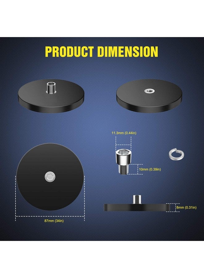 Nilight 2PCS Magnetic Base LED Light Bar Mounting Brackets, Powerful Sucker Holder for Bottom-Mounted Offroad Work Auxiliary Lamps Mounts on Hood A-Pillar - Image 2