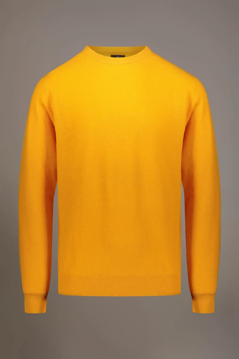Doppelganger Orange Round neck lambswool blend sweater - Orange for Men | Best Price UAE