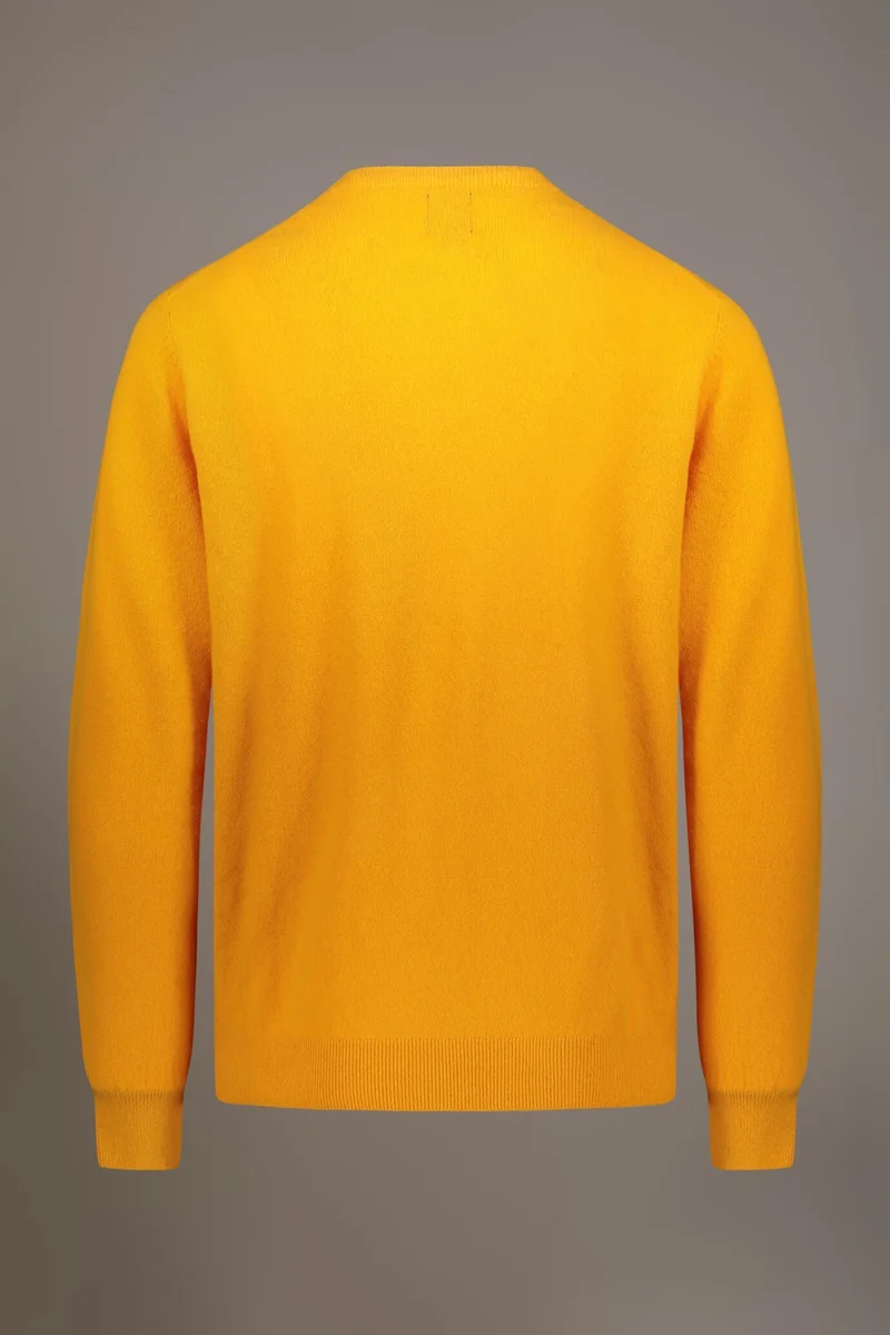 Doppelganger Orange Round neck lambswool blend sweater - Orange for Men | Best Price UAE