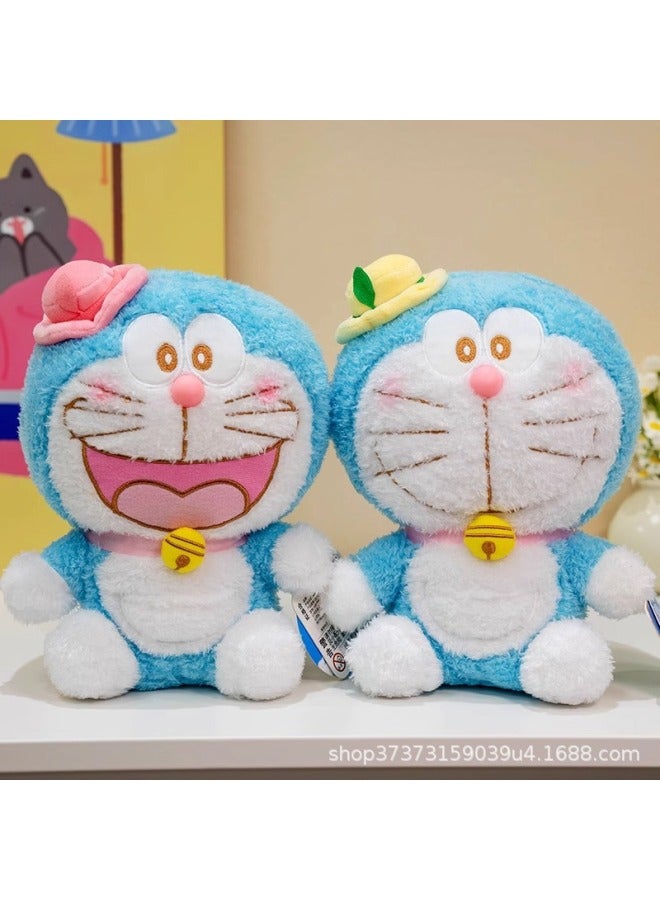 Genuine Licensed Doraemon Painter Chef Plush Doll Toy Doll Doraemon-Color:Hat Powder-Height:20cm