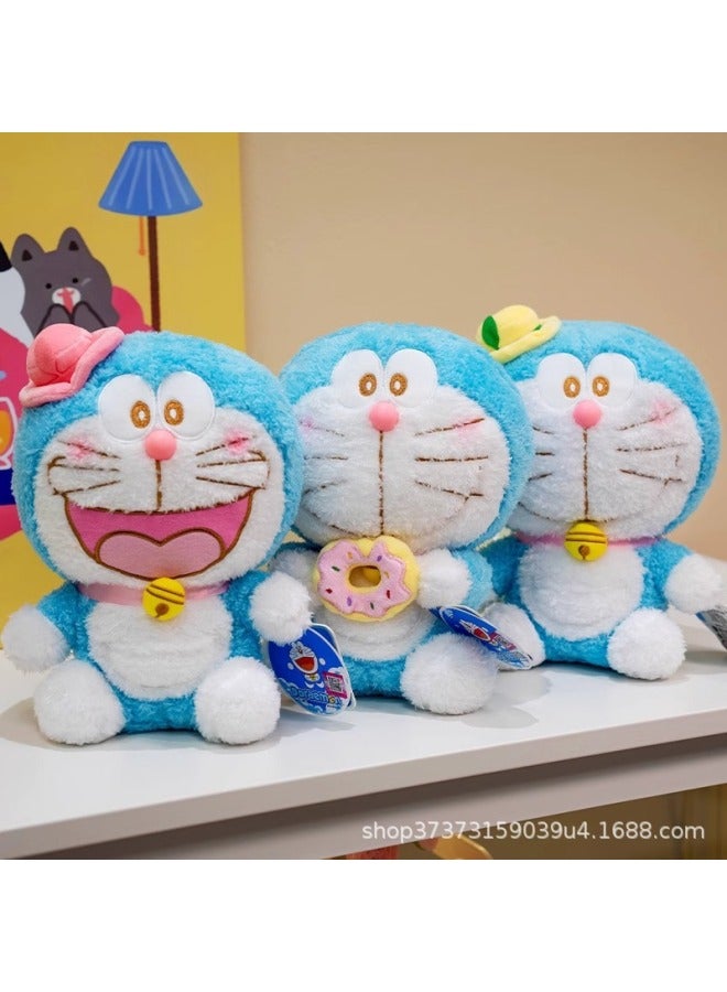 Genuine Licensed Doraemon Painter Chef Plush Doll Toy Doll Doraemon-Color:Hat Powder-Height:20cm