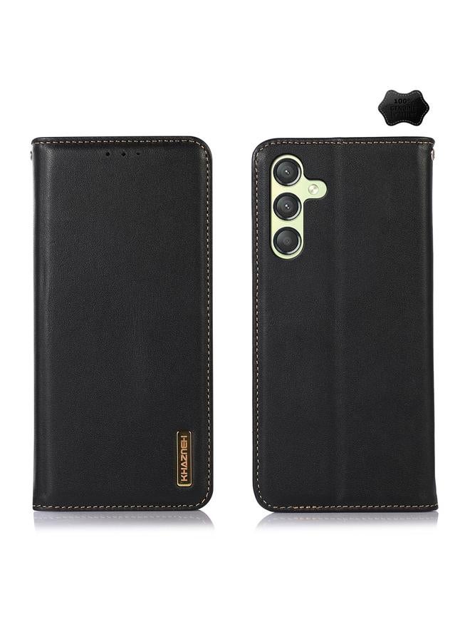 اس-توب جراب لهاتف Samsung Galaxy A25 5G Global KHAZNEH جراب هاتف من جلد البقر بطبقة علوية من جلد النابا - Image 1