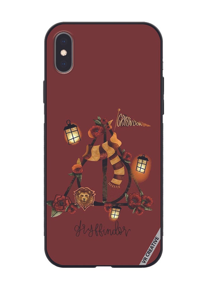 VR CREATIVE Protective Case Cover For Apple iPhone X/XS Gryffindor Design Multicolour - Image 1