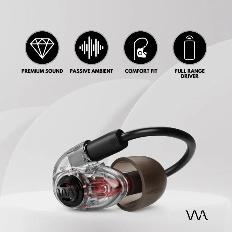 Westone Pro X10 Wired Earphones 3.5mm, Red Transparent - Image 4