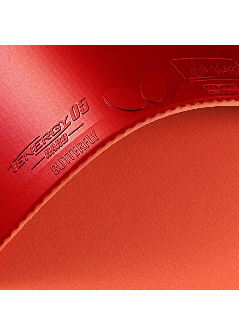 باترفلاي مطاط تنس طاولة Butterfly Tenergy 05 Hard أحمر (1.9 مم) - Image 5