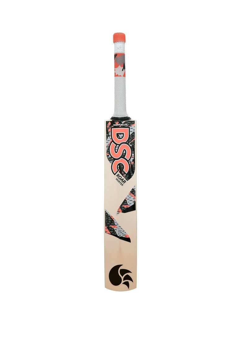 DSC Roar Hunter Kashmir Willow Cricket Bat | Color: Beige | Size: 2 | Ball Type : Leather Ball | Playing Style : All-Round  - Image 2