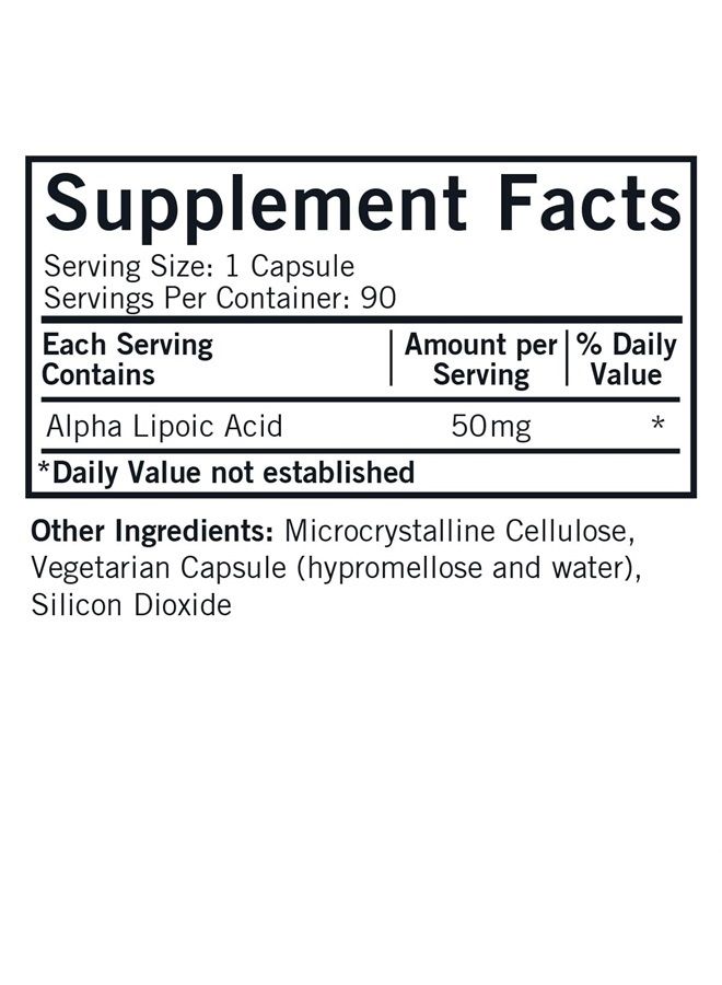 Kirkman Alpha Lipoic Acid 50 mg - 90 Capsules - Potent Antioxidant - Protects Against Harmful Radicals - Hypoallergenic  - Image 2