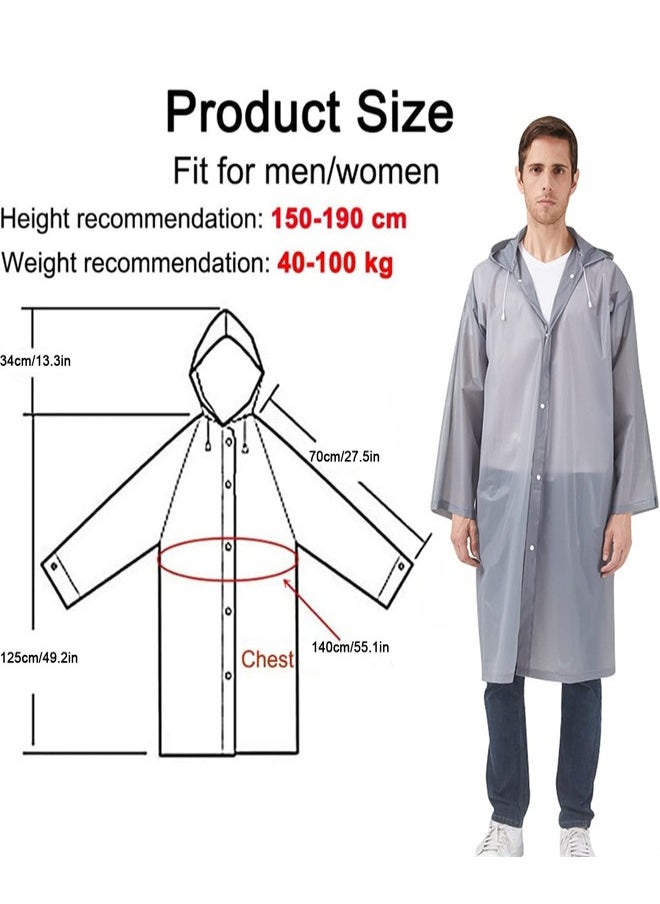 Generic Rain Poncho for Adults, 2 Pack Reusable Raincoat, Emergency Ponchos for Women or Men, Portable Waterproof Rain Cape Rain Jacket Raincoats for Outdoor Activities  - Image 2