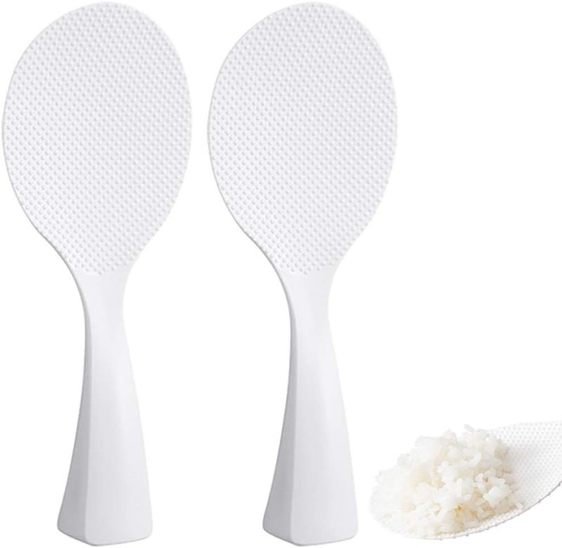 DIMVKA 2 Pack Non Stick Rice Scooper Standing Rice Spoon Paddle, Professional Rice Potato Server Spatula - Image 1